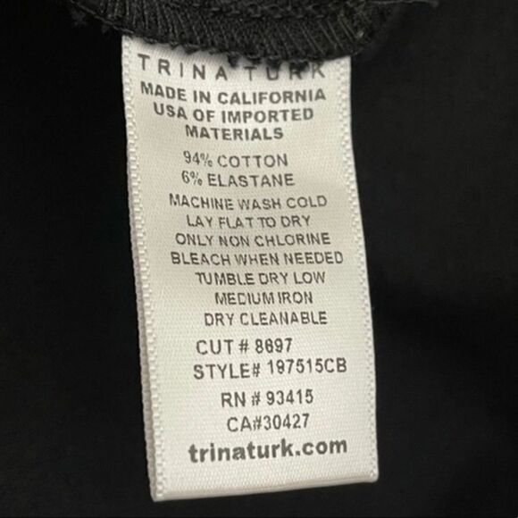 Trina Turk Montebello Black Crop Pants Size 14 - Picture 10 of 11